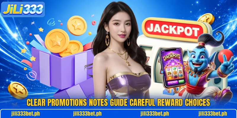 Clear Promotions notes guide careful reward choices Clear Promotions notes guide careful reward choices