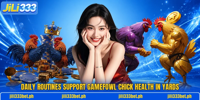 Daily routines support gamefowl chick health in yards