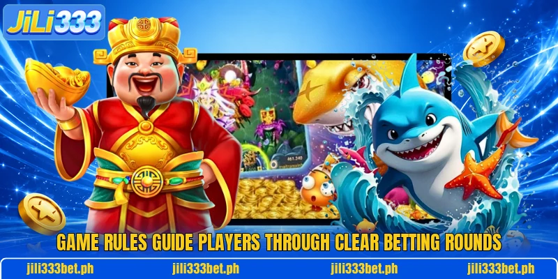 Game rules guide players through clear betting rounds