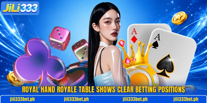 Royal Hand Royale table shows clear betting positions