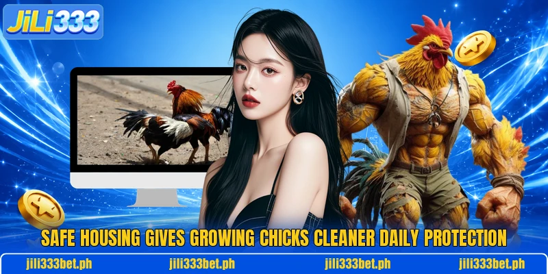Safe housing gives growing chicks cleaner daily protection
